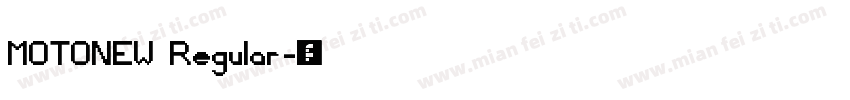 MOTONEW Regular字体转换